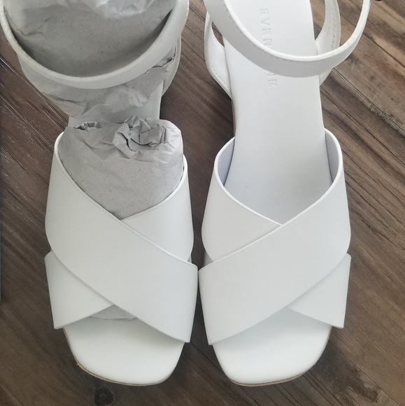 Everlane White Clog Sandals - Picture 1 of 7